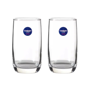 乐美雅玻璃杯家用透明喝水杯子果汁牛奶杯客厅耐高温茶杯6只套装