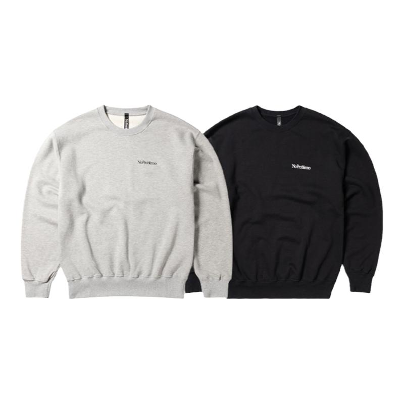 No Problemo 24AW  Mini Problemo Crew Neck Sweat 纯色圆领卫衣