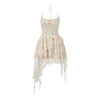 原创设计吊带连衣裙碎花