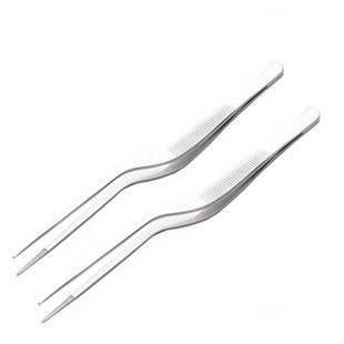 不锈钢304枪型镊子尖头采耳组培清理耳鼻喉工具弯镊子