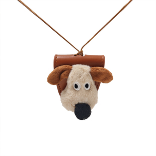 可爱猫咪小狗长款墨镜夹挂脖眼镜夹挂绳项链秋冬毛衣链子挂件配饰