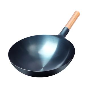 章丘传统老式铁锅官方旗舰炒菜锅家用不粘锅炒锅燃气灶专用大马勺