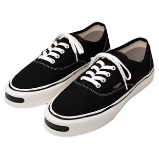 2024新款三原康裕余文乐同款日系黑色开口笑厚底增高帆布鞋男板鞋