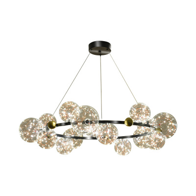 2025新款轻奢魔豆满天星客厅吊灯