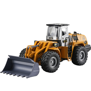 大号合金电动铲车玩具模型喷雾推土机男孩工程车儿童装载机玩具车