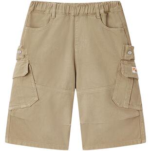 MINIPEACE太平鸟童装男童中短裤夏季软牛仔工装七分裤儿童裤子