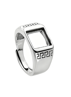 S925纯银戒指空托男士diy戒指托