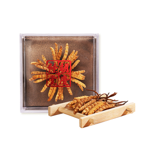 胡庆余堂旗舰店冬虫夏草高品质冻干虫草5g扎花盒装自用