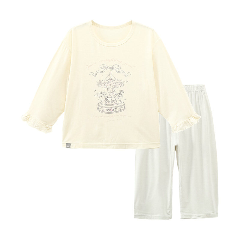 LK儿童夏季薄款睡衣家居服套装