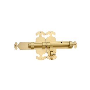 黄铜插销锁中式大门防盗锁庭院木门仿古铜色明装门扣门栓老式门闩