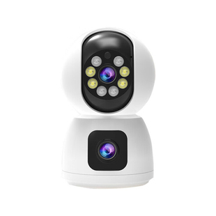 纽曼室内WiFi监控摄像头双画面手机全景360度无死角全彩夜视观看