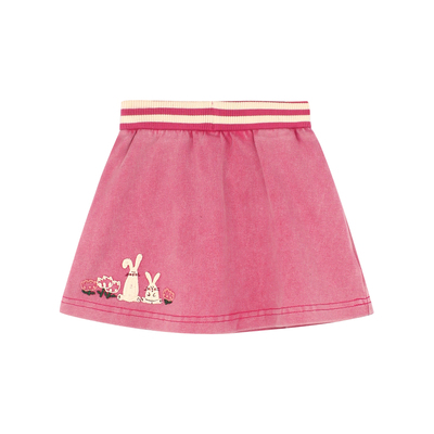 大耳象女童兔子刺绣裙裤2026春夏新款宝儿潮流休闲百搭A字裙裤