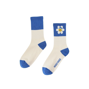 wigglewiggle26年时尚韩国潮搭满印豹纹中筒百搭无骨运动袜子女