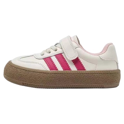 儿童真皮加绒德训鞋2025秋冬新款