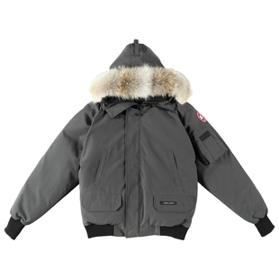 大鹅羽绒服01飞行员夹克男女2025年短款加厚保暖户外防风连帽外套