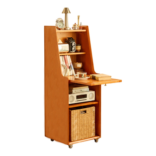 可移动小型床头柜家用卧室床边储物柜夹缝收纳柜实木窄柜沙发边柜