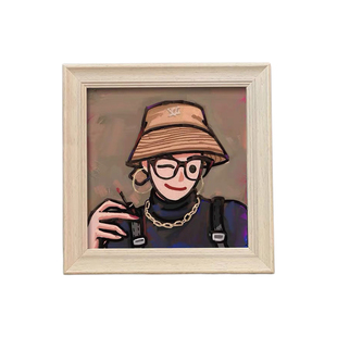 「我要变成装饰画」照片定制数字油画DIY情侣画像礼物挂画手绘