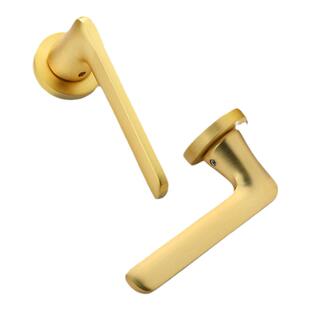 2024新款沙金色轻奢分体简约卧室房门锁58磁吸超静音门把手通用型