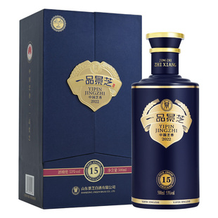 景芝 一品景芝 芝香15 芝麻香型53度白酒 500ml*4瓶整箱高端送礼