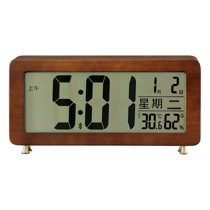 蓝牙对时座钟电子数字显示温湿度