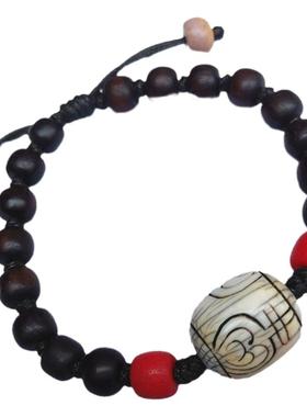 文玩手链紫檀高级白民族风