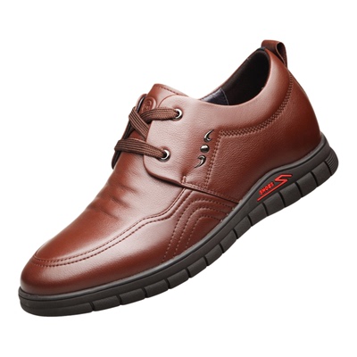 老人头皮鞋男真皮商务休闲爸爸鞋