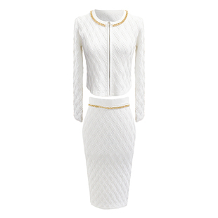 THE SWAN司凰轻奢 Elisabetta*傲娇姐姐 重磅意大利菱格针织套装