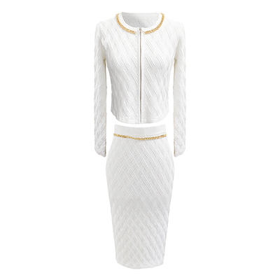 重磅意大利菱格针织套装