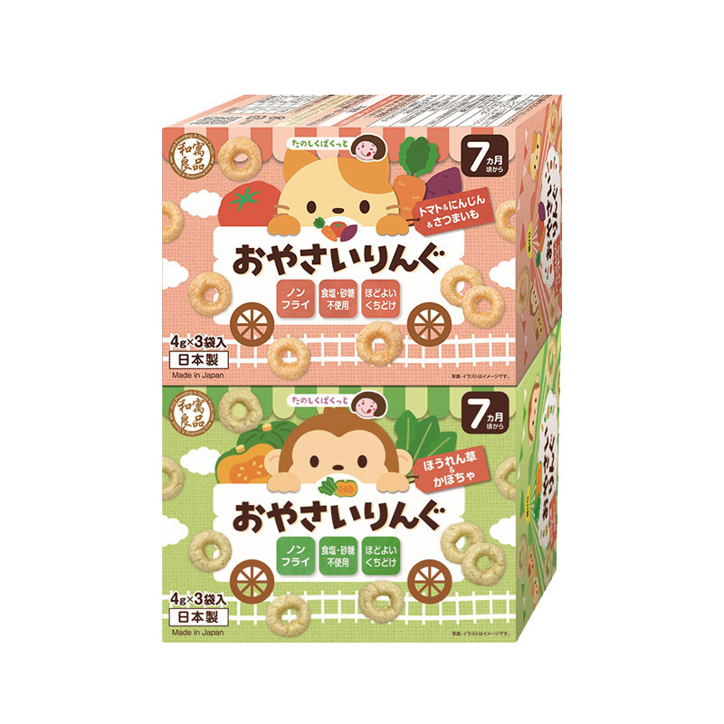日本和寓良品饼干宝饼米圈零食