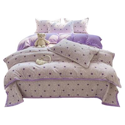 豆豆绒单被套床盖四件套2025新款