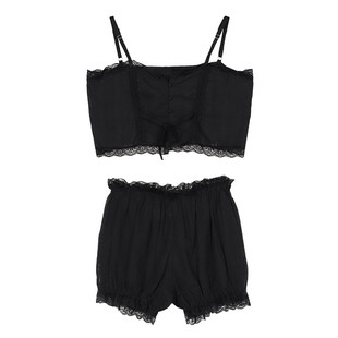 馨帮帮Homedress法式甜美蕾丝吊带睡衣+短裤家居服套装女夏季