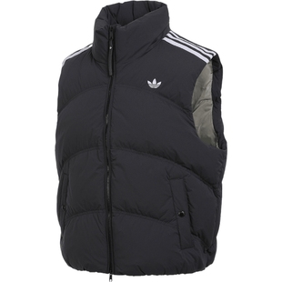adidas阿迪达斯三叶草冬季保暖男子运动休闲羽绒服背心马甲KS6108