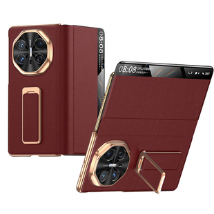 适用于华为matex7手机壳matex6典藏版折叠屏保护套X5真皮磁吸翻盖皮套超薄全包防摔x3外壳新款腕带支架商务男