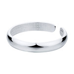 S9999纯银手镯女开口大号加厚实心光面足银镯子首饰小众款送妈妈