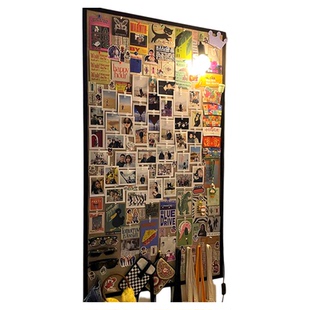 定制毛毡板拍立得照片墙背景板幼儿园美术作品展示墙相片墙房间装饰墙上挂墙留言板免打孔软木板自粘毛毡墙贴