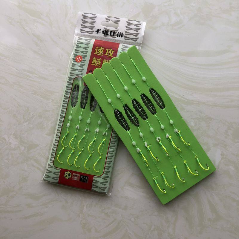 荧光钩手竿鲢鳙钩付爆炸伊弹簧钩钓管水怪组钩尼势鲢鱼
