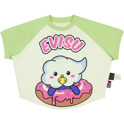 Evisu童装云朵甜甜圈印花T恤