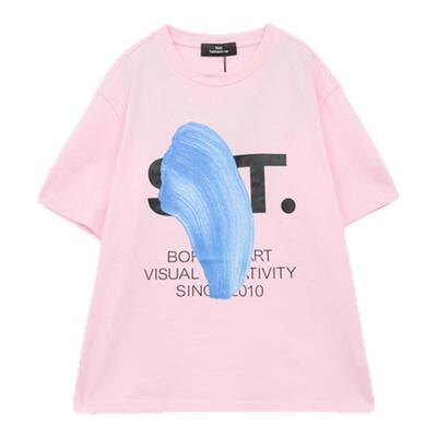 suntomorrow儿童短袖T恤男童中大童印花潮牌休闲宽松纯棉圆领上衣