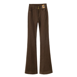 时尚微喇牛仔裤女修身显瘦2026年春秋新款马蹄喇叭裤子高腰休闲裤