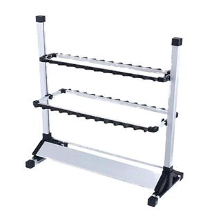 铭红洋铝合金鱼竿展示架渔具海杆路亚竿支架收纳摆放架展示架家用