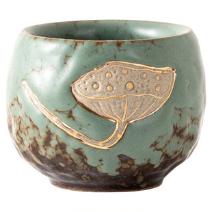 第二集莲生吉祥陶瓷茶杯主人杯大容量个人专用普洱杯汝窑开片可养