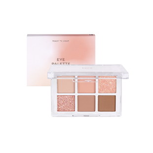 22早春新!韩国bbia六色眼影盘低饱和裸粉奶茶哑珠光01NUDE BLUSH