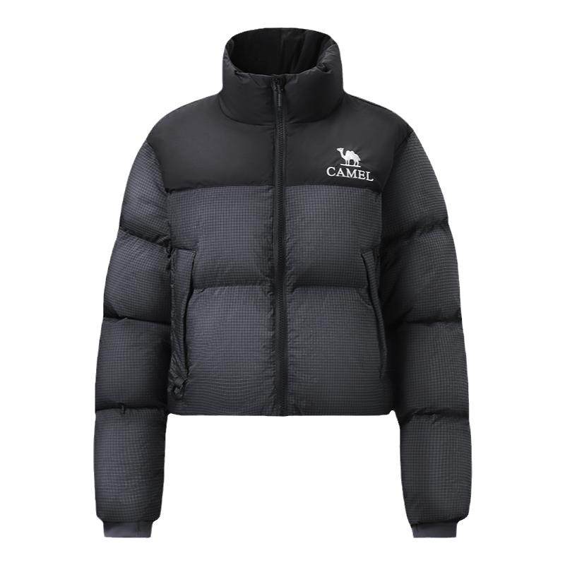 骆驼女装短款羽绒服小个子2025冬季新款立领加厚面包服羽绒外套