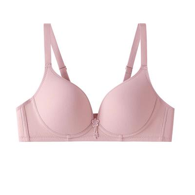 两排扣无钢圈文胸舒适妈妈内衣女