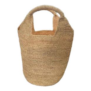 日系简约复古拉菲草编织包女夏季海边沙滩草编包休闲百搭手提包