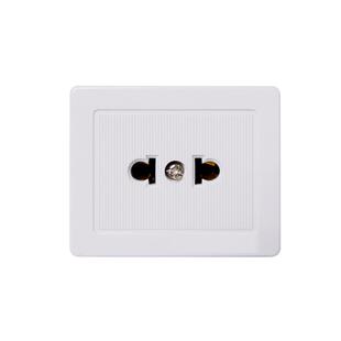 南帆02二圆扁插座二级扁插座一位明装两孔小插座电源插座面板