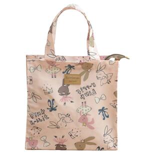 韩国防水休闲便当包饭盒袋拉链手提包A4包上班小拎包大容量妈咪包