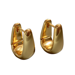 耳钉女小众设计感高级金属小香风耳环冷淡风防过敏独特镀金耳饰u