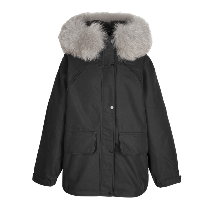 SIYU斯羽狐狸毛大毛领26冬羽绒服