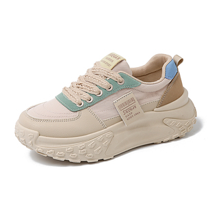 运动鞋女款秋冬2026新款春季软底加绒棉鞋百搭孕妇老爹鞋女小码34